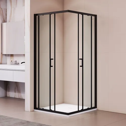 Душевой уголок RGW PA-030B, Цвет стекла: прозрачное, Цвет профиля (вариация): Черный, Выбрать размер: 90х90, изображение 5