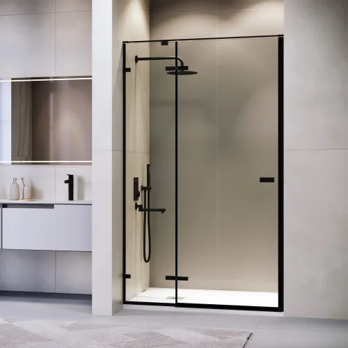 Душевая дверь RGW SV-004B, Цвет стекла: прозрачное, Цвет профиля (вариация): Черный, Выбрать размер: 140, изображение 5