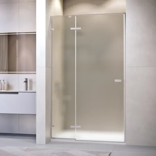 Душевая дверь RGW SV-004, Цвет стекла: матовое-сатинат, Цвет профиля (вариация): Хром, Выбрать размер: 140, изображение 5