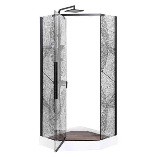 Душевой уголок AvaCan PB 90/100, Цвет стекла: с рисунком, Цвет профиля: Черный, Выбрать размер: 90х90, изображение 22