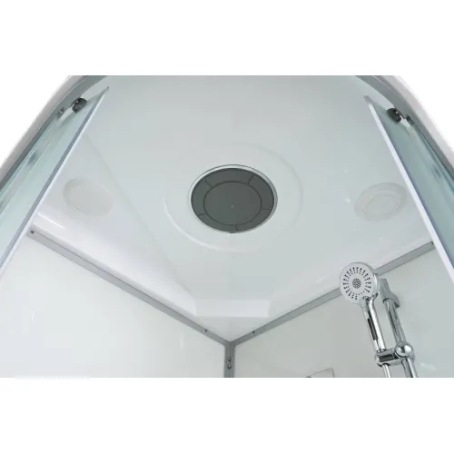 Душевая кабина AvaCan D2080/2090/2010 матовое стекло, низкий поддон, Цвет стекла: матовое, Цвет профиля: Хром, Выбрать размер: 80х80, Внешний вид: без гидромассажа, Наличие крыши: есть, изображение 91