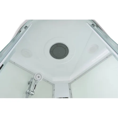 Душевая кабина AvaCan ЕМ2011new  матовое/низкий, Цвет стекла: матовое, Цвет профиля: Хром, Тип поддона : Низкий, Выбрать размер: 110х110, Внешний вид: без гидромассажа, Наличие крыши: есть, изображение 15