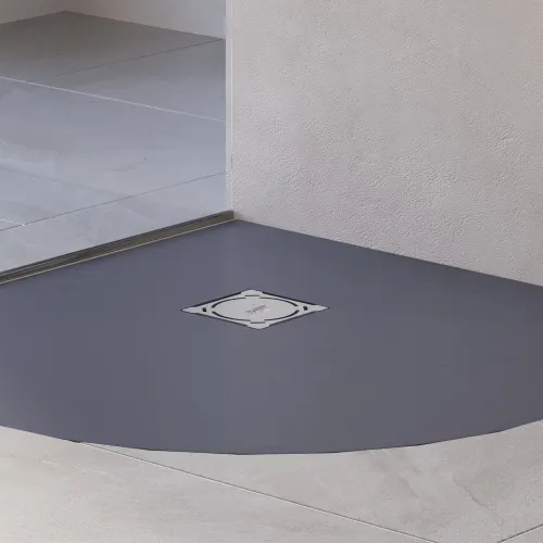 Душевой поддон полукруглый RGW ST/R-G Графит, Выбрать цвет: Графит, Выбрать размер: 1000х1000, изображение 13