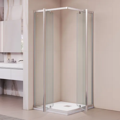 Душевой уголок RGW PA-38 прозрачное/хром, Цвет стекла: прозрачное, Цвет профиля: Хром, Выбрать размер: 900x900, изображение 16