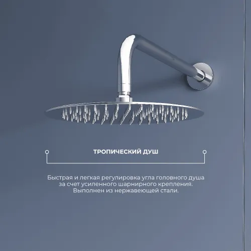 Душевая система встраиваемая RGW SP-55, Выбрать цвет: Хром, изображение 3