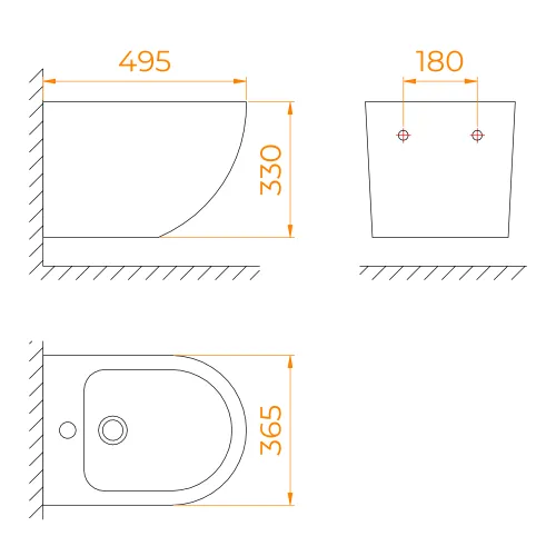 Биде подвесное RGW SW-80, изображение 5