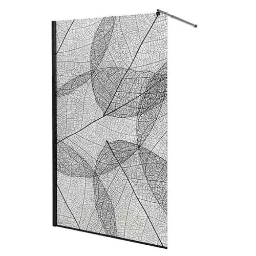 Душевая перегородка AvaCan MB100/110/120, Цвет стекла: с рисунком, Цвет профиля: Черный, Выбрать размер: 120, изображение 29