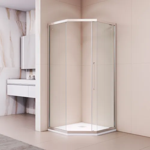 Душевой уголок RGW PA-86, Цвет стекла: прозрачное, Цвет профиля (вариация): Хром, Выбрать размер: 900x900, изображение 13