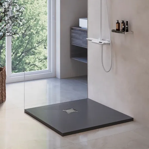 Душевой поддон квадратный RGW ST-G Графит, Выбрать цвет: Графит, Выбрать размер: 1000x1000, изображение 9