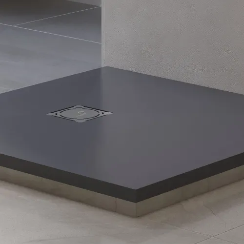 Душевой поддон квадратный RGW ST-G Графит, Выбрать цвет: Графит, Выбрать размер: 1000x1000, изображение 14