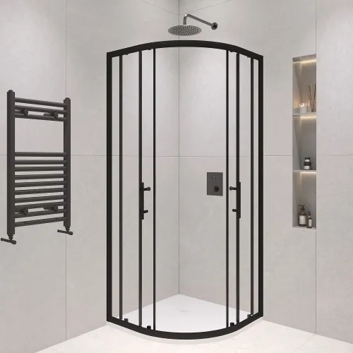 Душевой уголок RGW PA-51B, Цвет стекла: прозрачное, Цвет профиля (вариация): Черный, Выбрать размер: 100x100, изображение 7