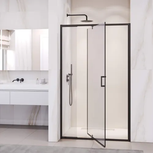 Душевая дверь RGW PA-008B, Цвет стекла: прозрачное, Цвет профиля (вариация): Черный, Выбрать размер: 100, изображение 17