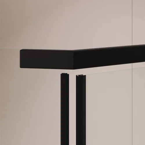 Душевой уголок RGW PA-83-B прозрачное/черный, Цвет стекла: прозрачное, Цвет профиля: Черный, Выбрать размер: 1000x1000, изображение 56