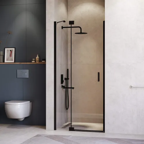 Душевая дверь RGW HO-014B, Цвет стекла: прозрачное, Цвет профиля (вариация): Черный, Выбрать размер: 140, изображение 6