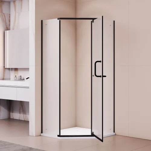 Душевой уголок RGW PA-081B матовое, Цвет стекла: матовое-сатинат, Цвет профиля (вариация): Черный, Выбрать размер: 120х120, изображение 7