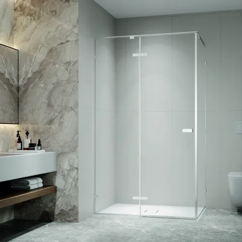 Душевой уголок RGW SV-040  прозрачное/хром, Цвет стекла: прозрачное, Цвет профиля: Хром, Выбрать размер: 1200x1000, изображение 2