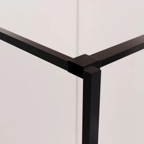 Душевая перегородка RGW WA-09B ребристое/черный, Цвет стекла: ребристое, Цвет профиля: Черный, Выбрать размер: 90, изображение 5