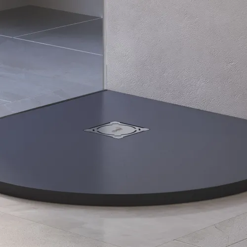 Душевой поддон полукруглый RGW ST/R-G Графит, Выбрать цвет: Графит, Выбрать размер: 1000х1000, изображение 11