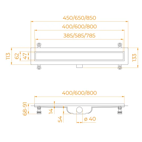Душевой лоток RGW Drain Leo-11, Выбрать размер: 40, изображение 95