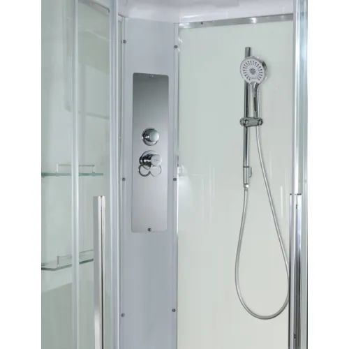 Душевая кабина AvaCan K2810 прозрачное/низкий, Цвет профиля: Хром, Выбрать размер: 100х80, Внешний вид: без гидромассажа, Наличие крыши: есть, изображение 11