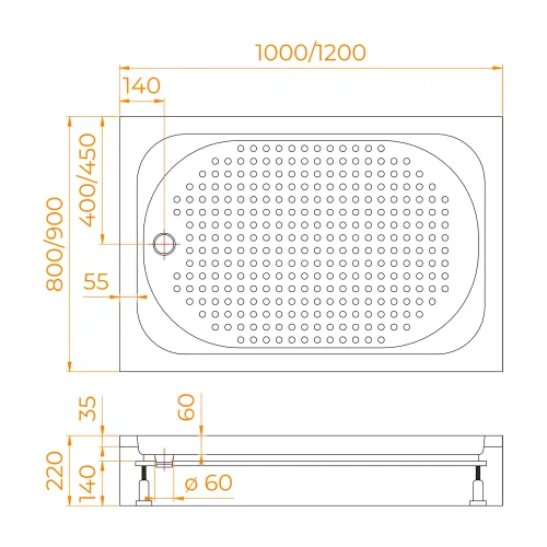 Душевой поддон прямоугольный RGW LUX/TN, Выбрать размер: 800x1000, изображение 77