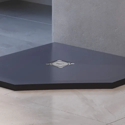 Душевой поддон трапеция RGW ST/T-G Графит, Выбрать цвет: Графит, Выбрать размер: 900x900, изображение 50