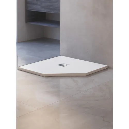 Душевой поддон трапеция RGW ST/T-W Белый, Выбрать цвет: Белый, Выбрать размер: 900x900, изображение 91