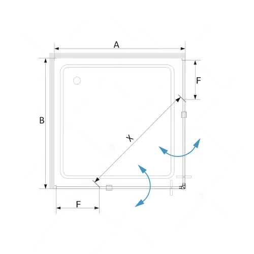 Душевой уголок RGW SV-33B прозрачное/черный, Цвет стекла: прозрачное, Цвет профиля: Черный, Выбрать размер: 90х90, изображение 70