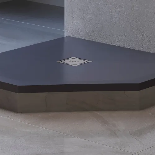 Душевой поддон трапеция RGW ST/T-G Графит, Выбрать цвет: Графит, Выбрать размер: 900x900, изображение 62