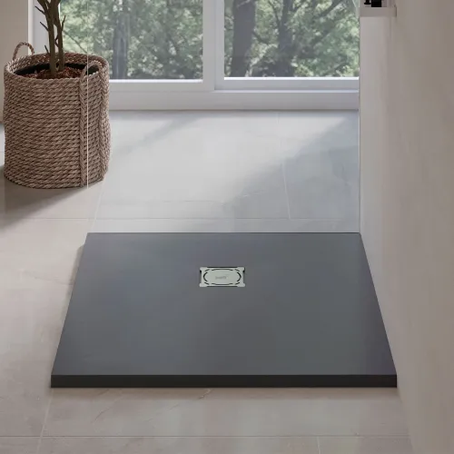 Душевой поддон квадратный RGW ST-G Графит, Выбрать цвет: Графит, Выбрать размер: 1000x1000, изображение 12