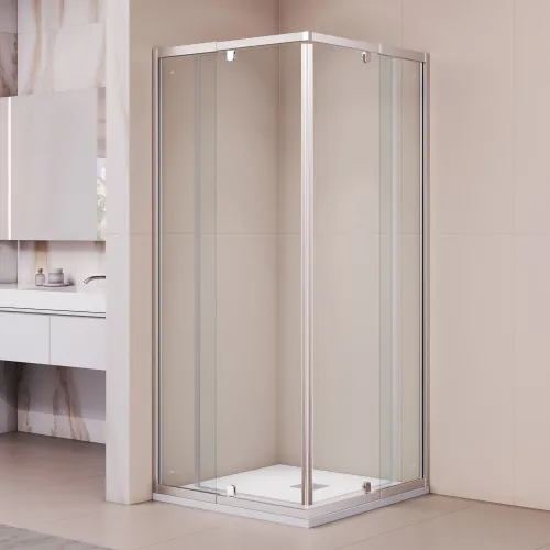Душевой уголок RGW PA-38 прозрачное/хром, Цвет стекла: прозрачное, Цвет профиля: Хром, Выбрать размер: 900x900, изображение 11