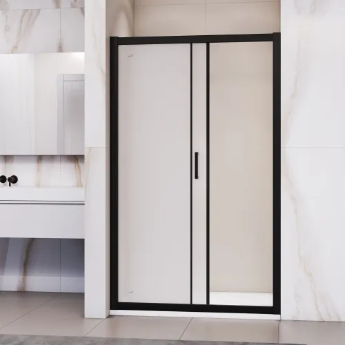 Душевая дверь RGW PA-016B, Цвет стекла: матовое, Цвет профиля (вариация): Черный, Выбрать размер: 120, изображение 7