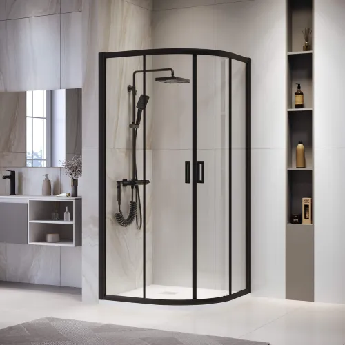 Душевой уголок RGW PA-52B, Цвет стекла: прозрачное, Цвет профиля (вариация): Черный, Выбрать размер: 90x90, изображение 9