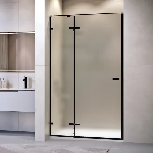 Душевая дверь RGW SV-004B, Цвет стекла: матовое-сатинат, Цвет профиля (вариация): Черный, Выбрать размер: 150, изображение 10