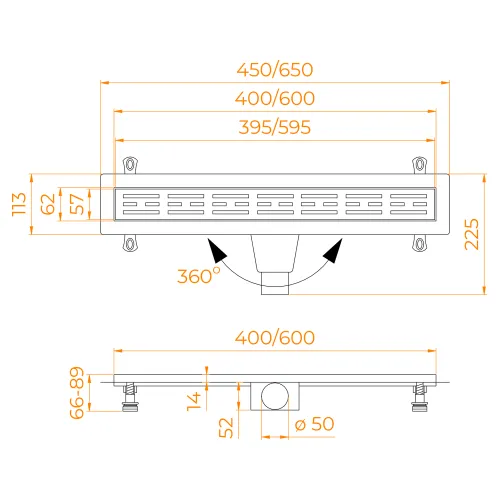 Душевой лоток RGW Drain Leo-30 золото, Выбрать цвет: Золото, Выбрать размер: 40, изображение 83