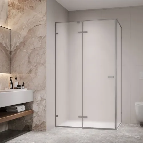 Душевой уголок RGW SV-040Gr матовое/серый, Цвет стекла: матовое, Цвет профиля: Серый, Выбрать размер: 1200x800, изображение 12