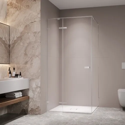 Душевой уголок RGW SV-030 прозрачное/хром, Цвет стекла: прозрачное, Цвет профиля: Хром, Выбрать размер: 1000x1000, изображение 11