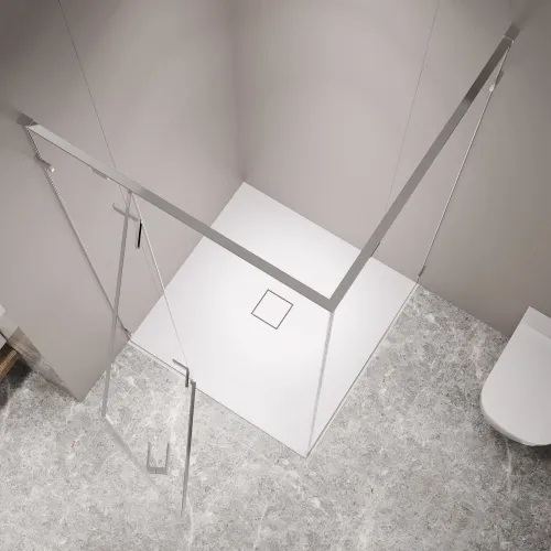 Душевой уголок RGW SV-030 прозрачное/хром, Цвет стекла: прозрачное, Цвет профиля: Хром, Выбрать размер: 1000x1000, изображение 22