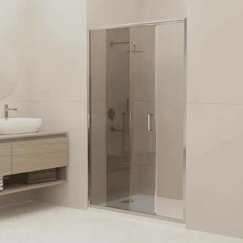 Душевая дверь RGW CL-13 тонированное/хром, Цвет стекла: тонированное, Цвет профиля: Хром, Выбрать размер: 120, изображение 11