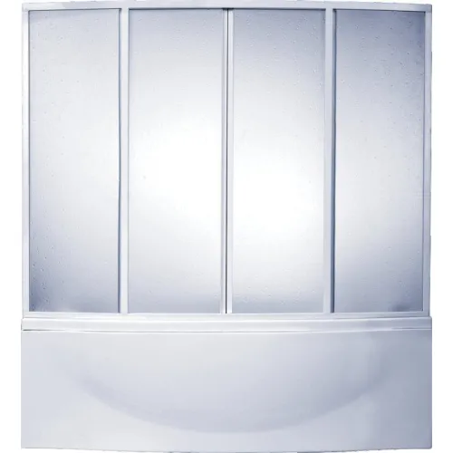 Штора на ванну "КЛАССИК" КАПЛИ 1,68 м, Цвет профиля: Белый, Выбрать размер: 168