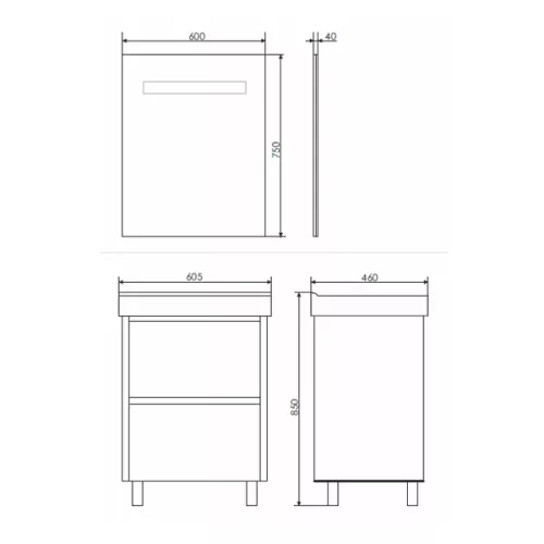 Тумба-умывальник Comforty  Дублин, Выбрать цвет: Белый глянец, Выбрать размер: 60, Комплектация: раковина Comforty 8056, изображение 4