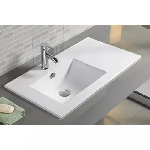 COMFORTY. Тумба-умывальник "Бремен-90" дуб белый с раковиной COMFORTY 9090EL, изображение 4