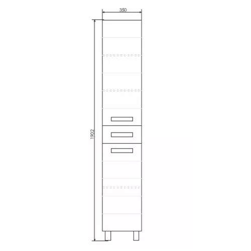 COMFORTY. Шкаф-колонна "Модена М-35" белая матовая, изображение 6