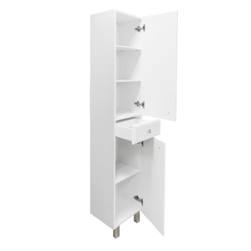 COMFORTY. Шкаф-колонна "Сочи-35" белый глянец, изображение 2