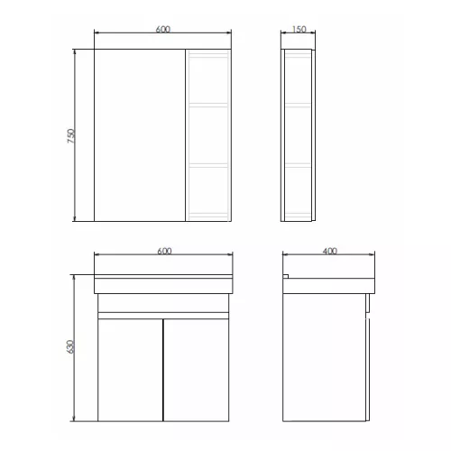 COMFORTY. Тумба-умывальник "Тромсе-60/80" дуб сонома с раковиной Fest, Выбрать размер: 60, Внешний вид: с раковиной Fest 60 F01, изображение 8