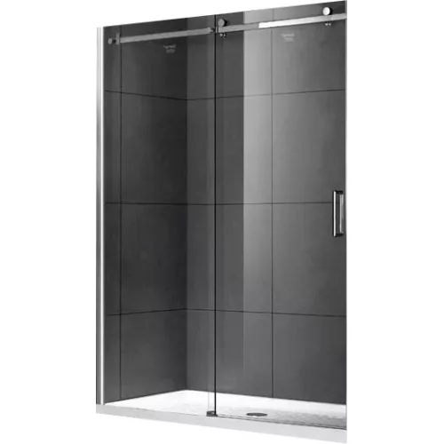 Душевые ограждения: Душевая дверь раздвижная Gemy Modern Gent 140 см прозрачное стекло 1 в магазине Акватория