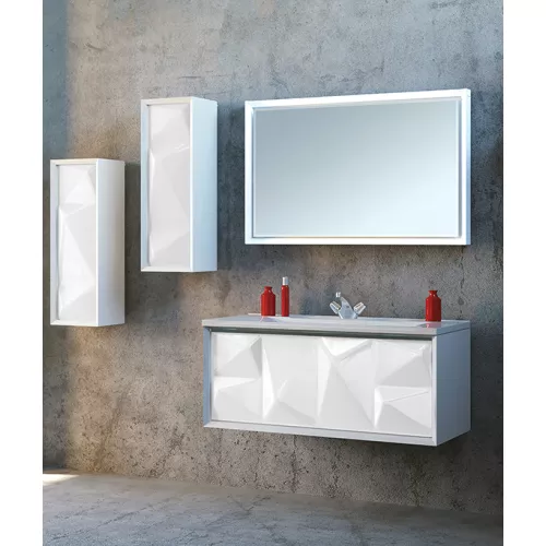 Тумба подвесная с раковиной 1Marka Romb, Выбрать цвет: Белый