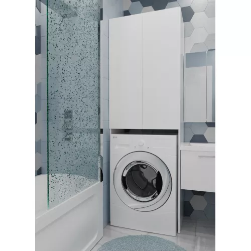 Шкаф 1Marka Wall 67 2д Белый глянец, изображение 5