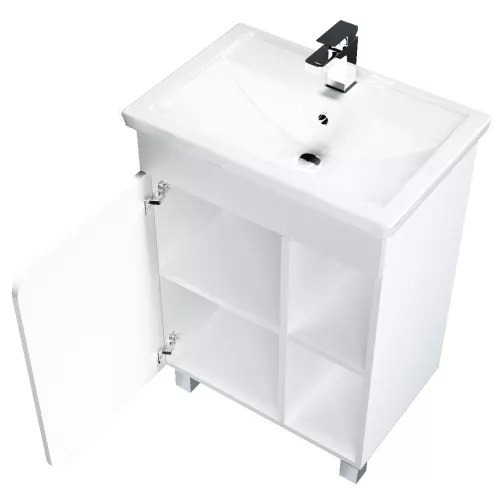 Тумба напольная без  раковины 1Marka Nuvo, Выбрать размер: 60, Выбрать цвет: Белый, изображение 3