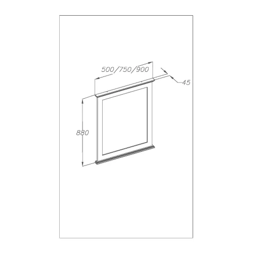 Зеркало OPADIRIS  Палермо  белый матовый, Выбрать цвет: Белый, Выбрать размер: 50, изображение 4
